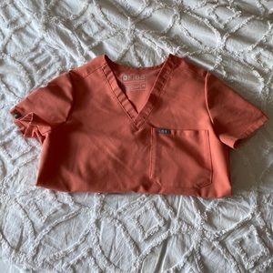 FIGS Coral XS One Pocket Scrub Top
